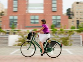 Катание на велосипеде по городу