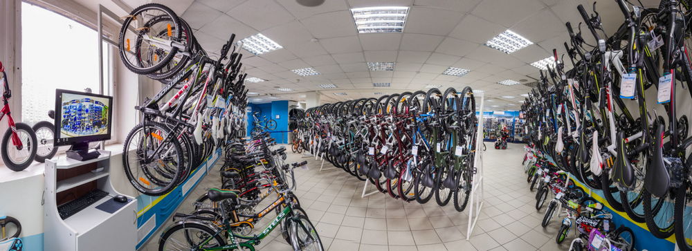 Выбор велосипедов в магазине